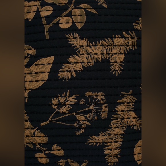 Disturbia Black Brown Poisonous Plants Floral Print Throw Cushions | Set of 2 - Picture 3 of 4